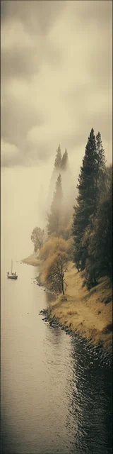 Free aesthetic bookmark featuring a foggy day